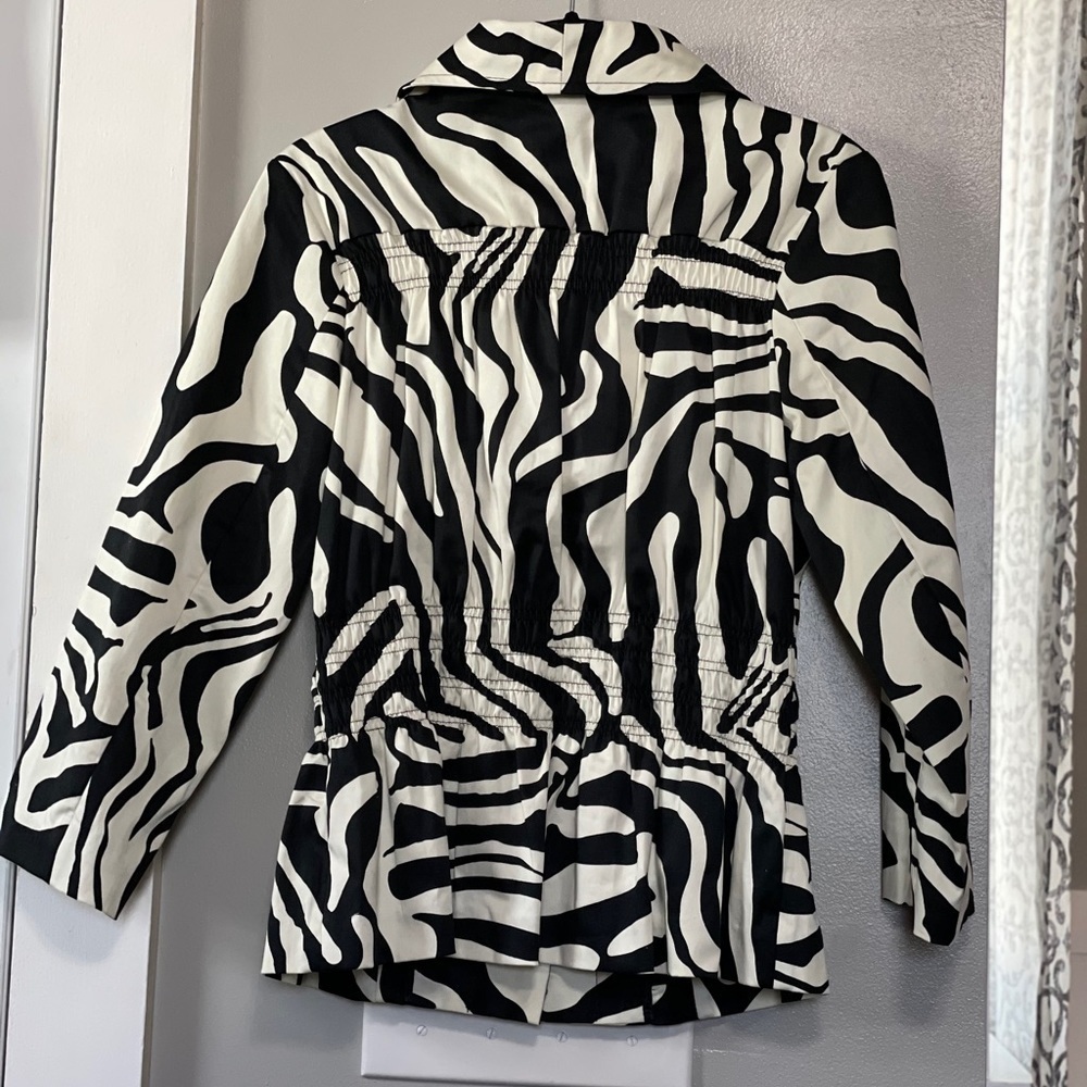 Luii Zebra Print Jacket Size Small - image 5